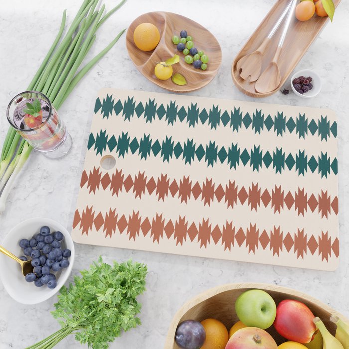 Geometric Southwestern Pattern XXXII Cutting Board Gallery Image 2