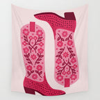 Cowgirl Boots - Hot Pink Wall Tapestry Gallery Image 4
