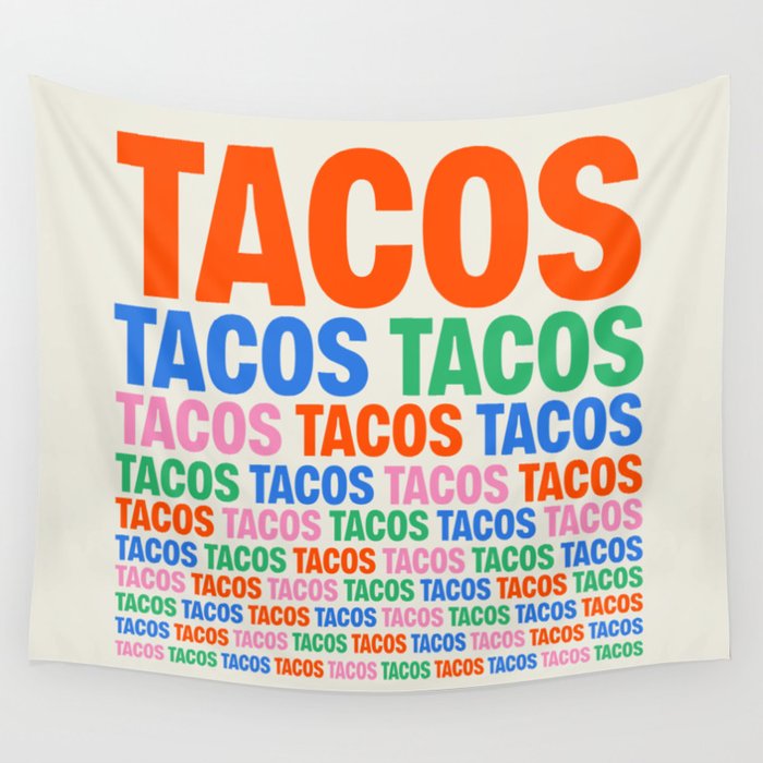 253 Tacos Wall Tapestry Gallery Image 1