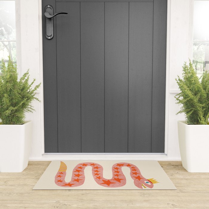 Abstraction_LITTLE_KING_COBRA_SNAKE_CUTE_ADORABLE_POP_ART_0916A Welcome Mat Gallery Image 3