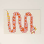 Abstraction_LITTLE_KING_COBRA_SNAKE_CUTE_ADORABLE_POP_ART_0916A Welcome Mat Gallery Image 1