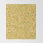 tropical flower power retro 70s pattern by surfy birdy  Throw Blanket Gallery Image 2