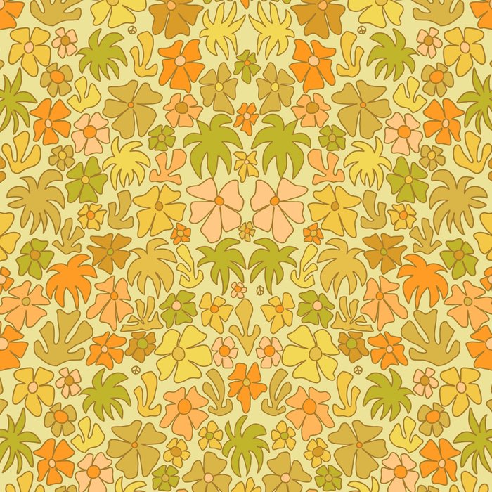 tropical flower power retro 70s pattern by surfy birdy  Coffee Mug Gallery Image 2