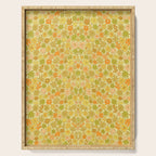 tropical flower power retro 70s pattern by surfy birdy  Serving Tray Gallery Image 1