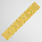 tropical flower power retro 70s pattern by surfy birdy  Table Runner Gallery Image 3