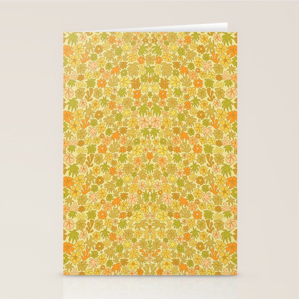 tropical flower power retro 70s pattern by surfy birdy  Stationery Card Gallery Image 2