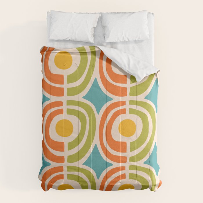 Mid Century Modern Solar Flares Pattern 2 Comforter Gallery Image 6