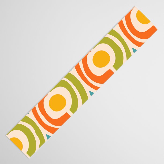 Mid Century Modern Solar Flares Pattern 2 Table Runner Gallery Image 3