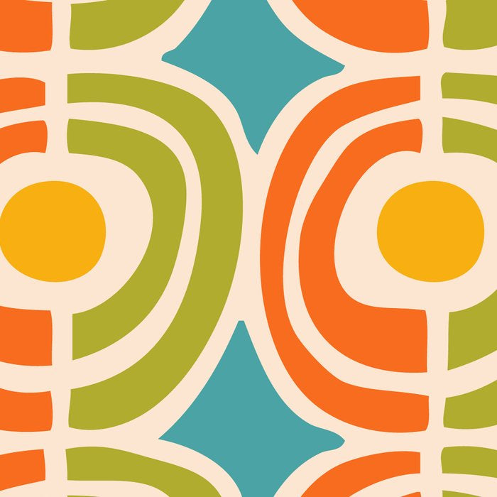 Mid Century Modern Solar Flares Pattern 2 Coffee Mug Gallery Image 2