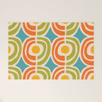 Mid Century Modern Solar Flares Pattern 2 Welcome Mat Gallery Image 1