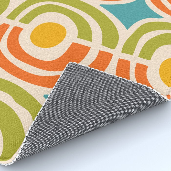 Mid Century Modern Solar Flares Pattern 2 Rug Gallery Image 4