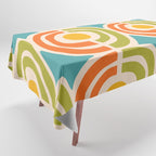 Mid Century Modern Solar Flares Pattern 2 Tablecloth Gallery Image 1