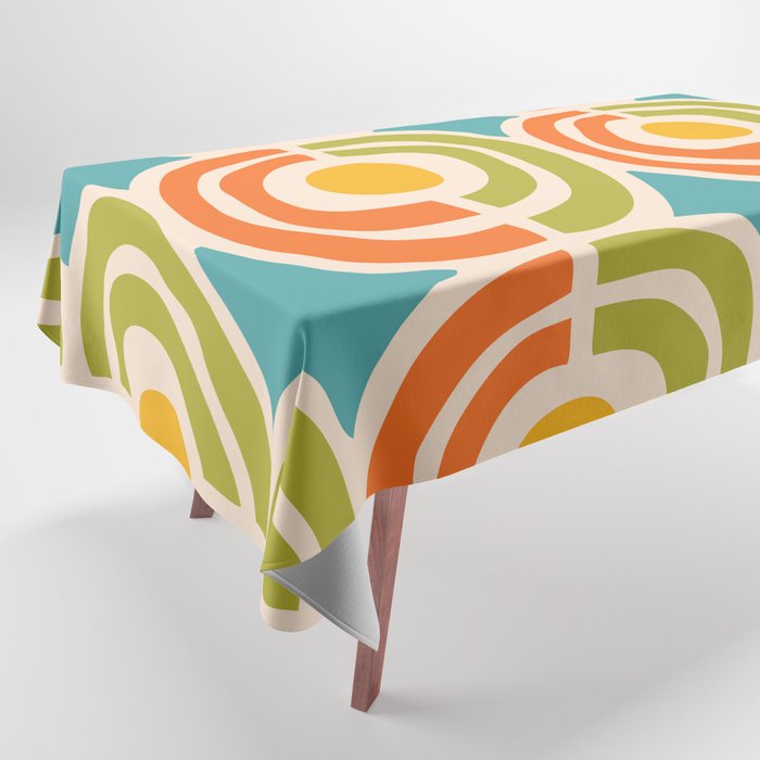 Mid Century Modern Solar Flares Pattern 2 Tablecloth Gallery Image 1