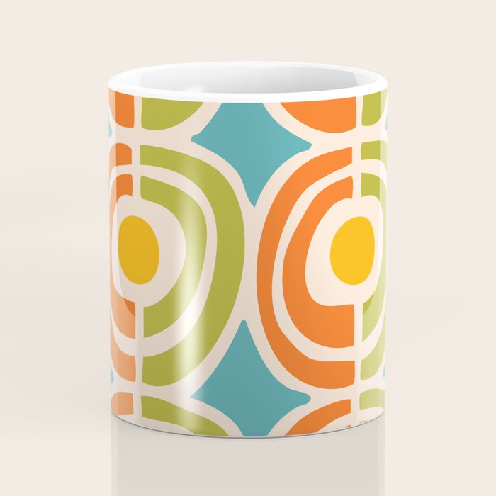 Mid Century Modern Solar Flares Pattern 2 Coffee Mug Gallery Image 4