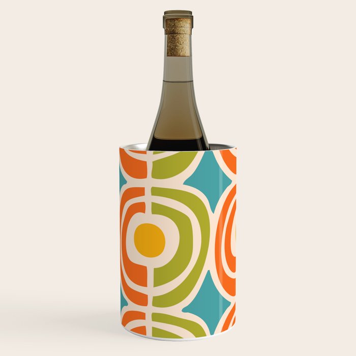 Mid Century Modern Solar Flares Pattern 2 Wine Chiller Gallery Image 3