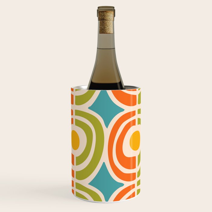 Mid Century Modern Solar Flares Pattern 2 Wine Chiller Gallery Image 1