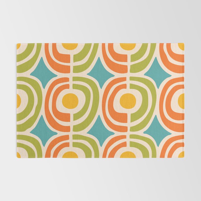 Mid Century Modern Solar Flares Pattern 2 Rug Gallery Image 2