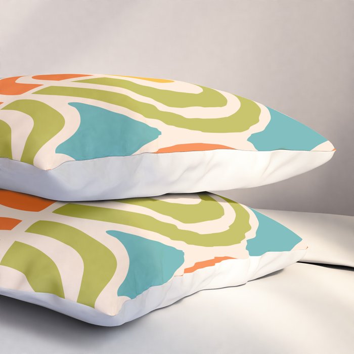 Mid Century Modern Solar Flares Pattern 2 Pillow Sham Gallery Image 3