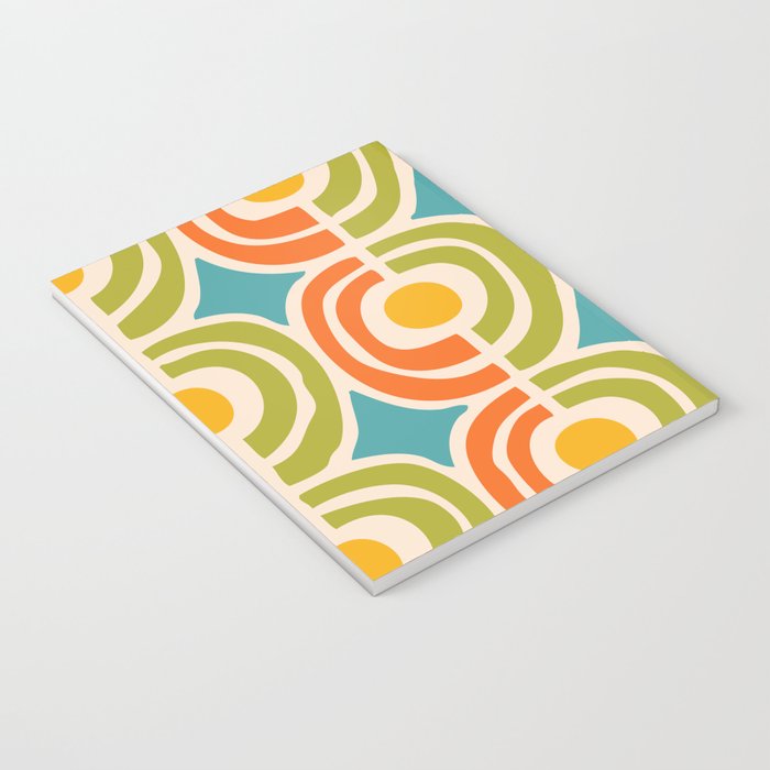 Mid Century Modern Solar Flares Pattern 2 Notebook Gallery Image 3