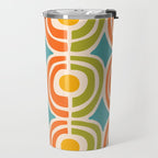 Mid Century Modern Solar Flares Pattern 2 Travel Mug Gallery Image 2