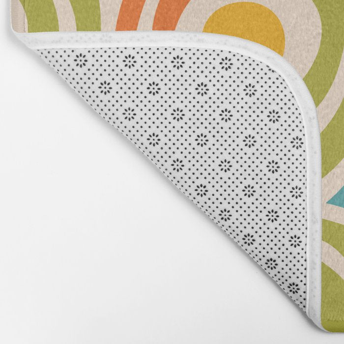 Mid Century Modern Solar Flares Pattern 2 Bath Mat Gallery Image 2