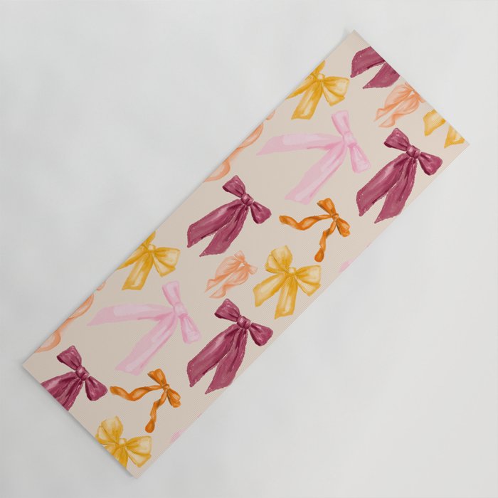 Pastel Watercolor Bow Ties Yoga Mat Gallery Image 1
