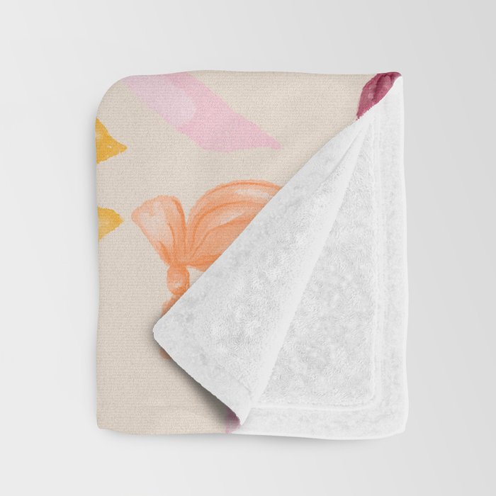 Pastel Watercolor Bow Ties Throw Blanket Gallery Image 3