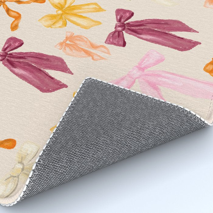 Pastel Watercolor Bow Ties Rug Gallery Image 4