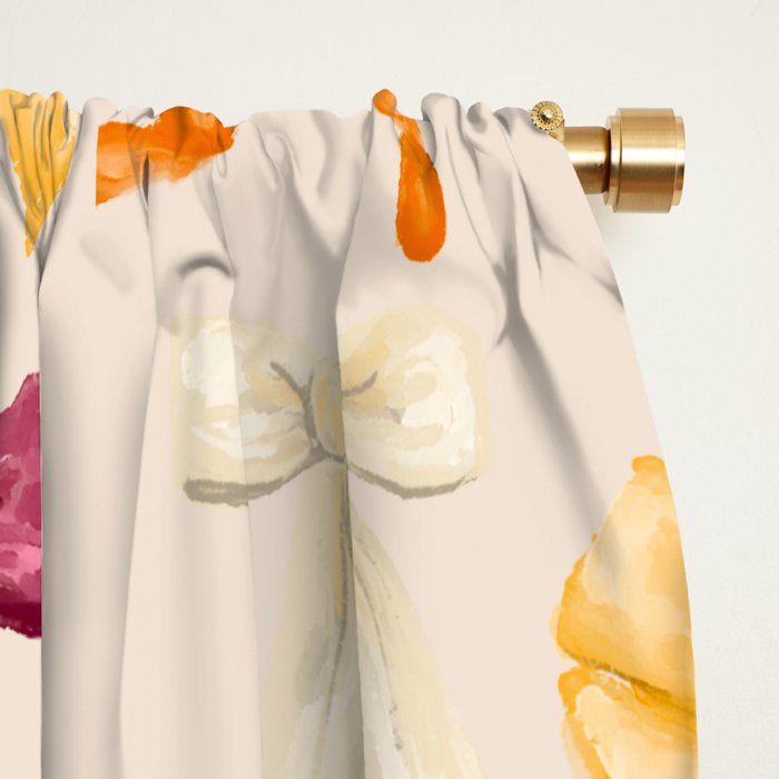 Pastel Watercolor Bow Ties Window Curtain Gallery Image 2