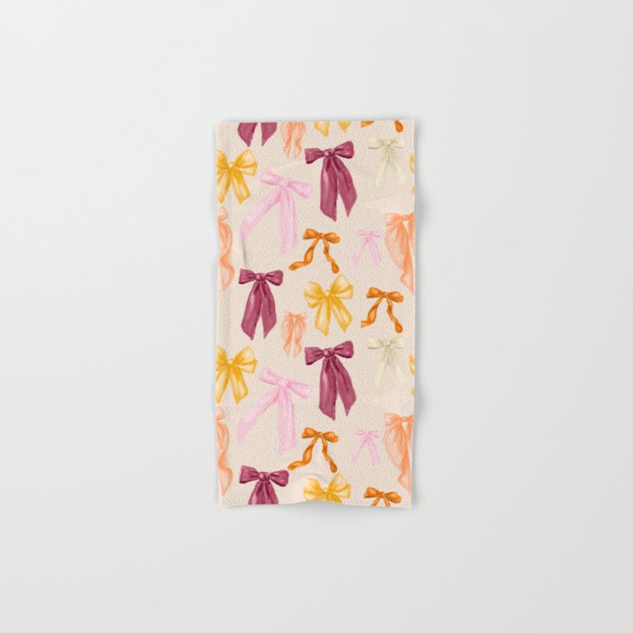 Pastel Watercolor Bow Ties Bath Towel Gallery Image 1