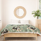 Playful Black And Tan Shiba Inu Pattern Duvet Cover Gallery Image 3