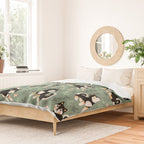 Playful Black And Tan Shiba Inu Pattern Duvet Cover Gallery Image 2