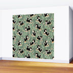 Playful Black And Tan Shiba Inu Pattern Wall Mural Gallery Image 2