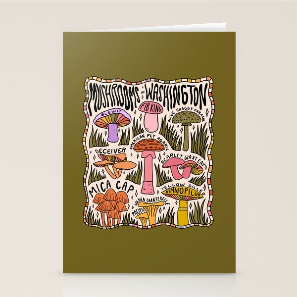 Mushrooms of Washington Stationery Card Gallery Image 2