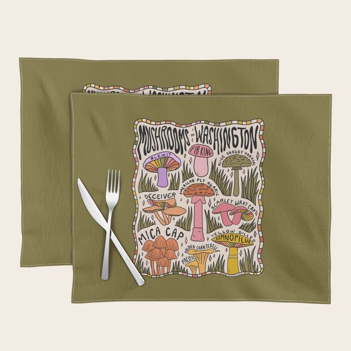Mushrooms of Washington Placemat Gallery Image 1