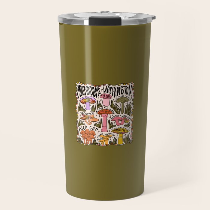 Mushrooms of Washington Travel Mug Gallery Image 1