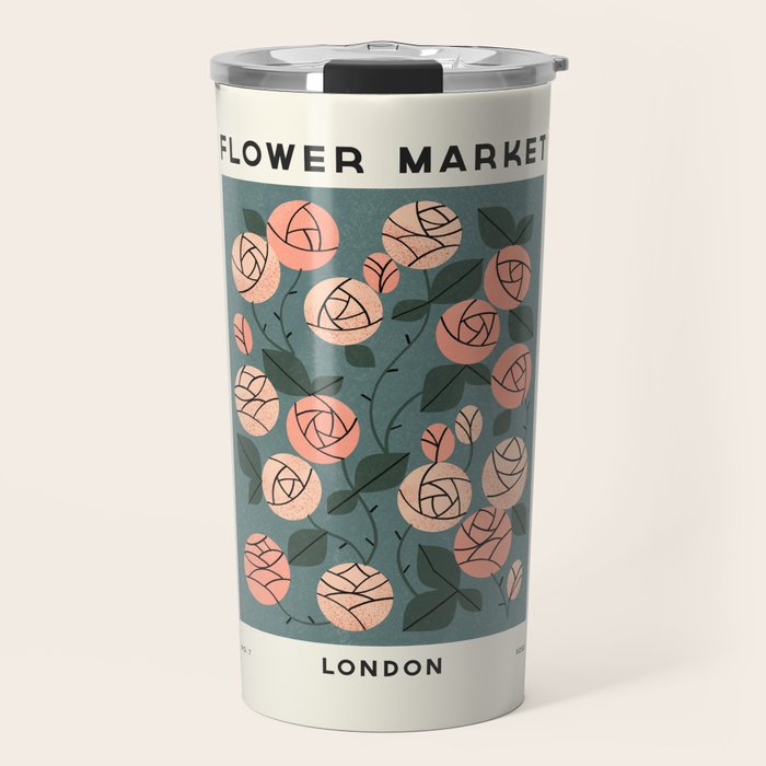 Flower Market No. 7 Travel Mug Gallery Image 1