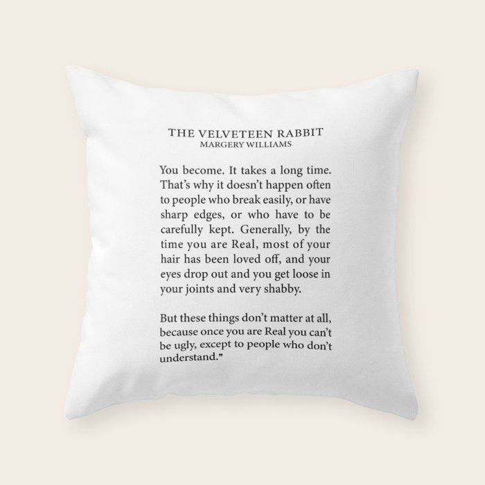 Becoming Real, Velveteen Rabbit Throw Pillow Gallery Image 6