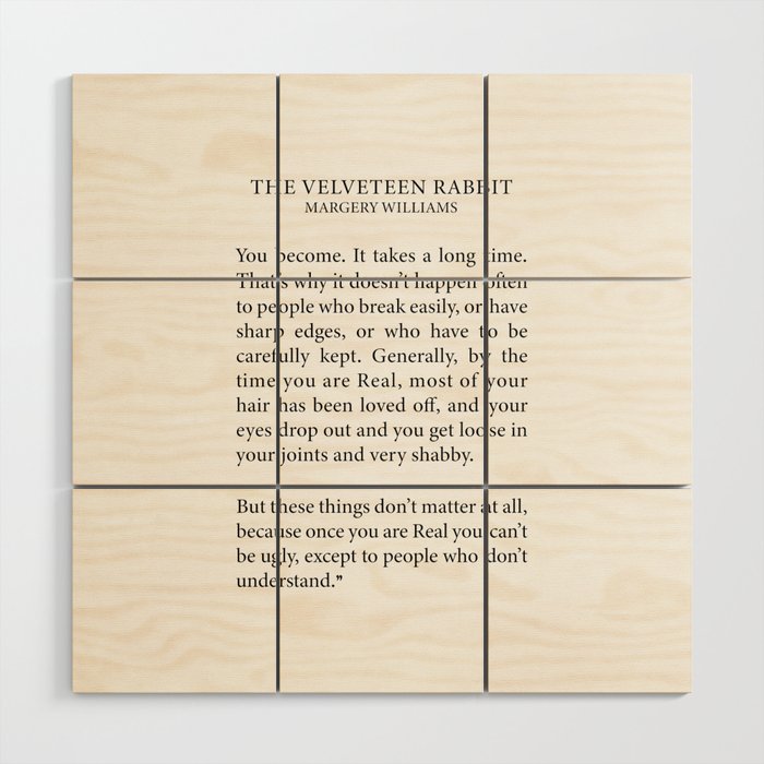 Becoming Real, Velveteen Rabbit Wood Wall Art Gallery Image 1