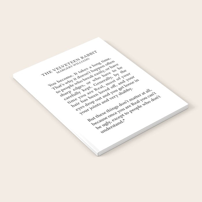 Becoming Real, Velveteen Rabbit Notebook Gallery Image 2