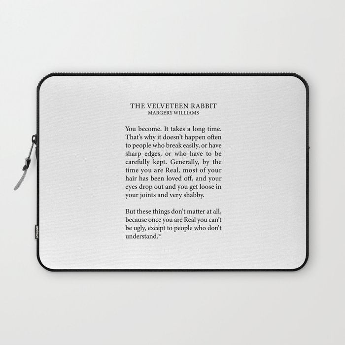 Becoming Real, Velveteen Rabbit Laptop Sleeve Gallery Image 1