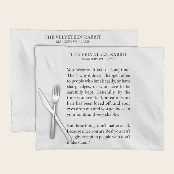 Becoming Real, Velveteen Rabbit Placemat Gallery Image 1