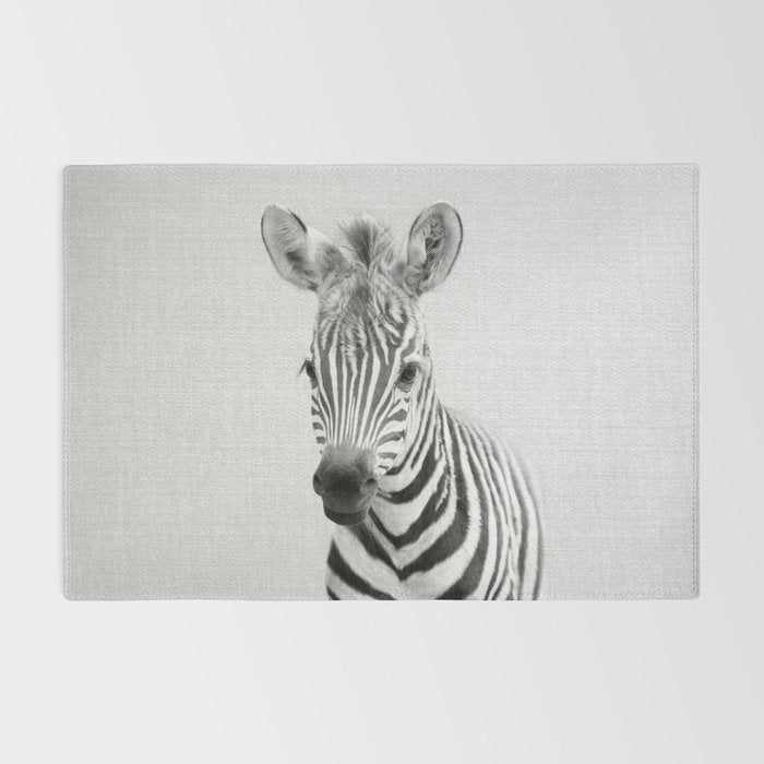 Baby Zebra - Black & White Rug Gallery Image 2