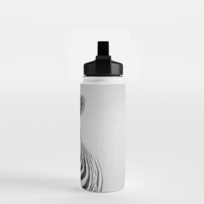 Baby Zebra - Black & White Water Bottle Gallery Image 2
