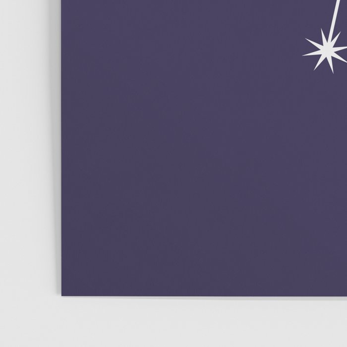 Cancer Zodiac Star Constellation Line Art Dark Purple Poster Gallery Image 3