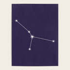 Cancer Zodiac Star Constellation Line Art Dark Purple Poster Gallery Image 4