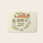 more cheer // retro santa // art by surfy birdy Bath Mat Gallery Image 1