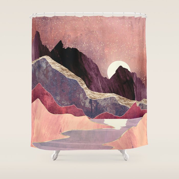 Blush Vista Shower Curtain Gallery Image 1