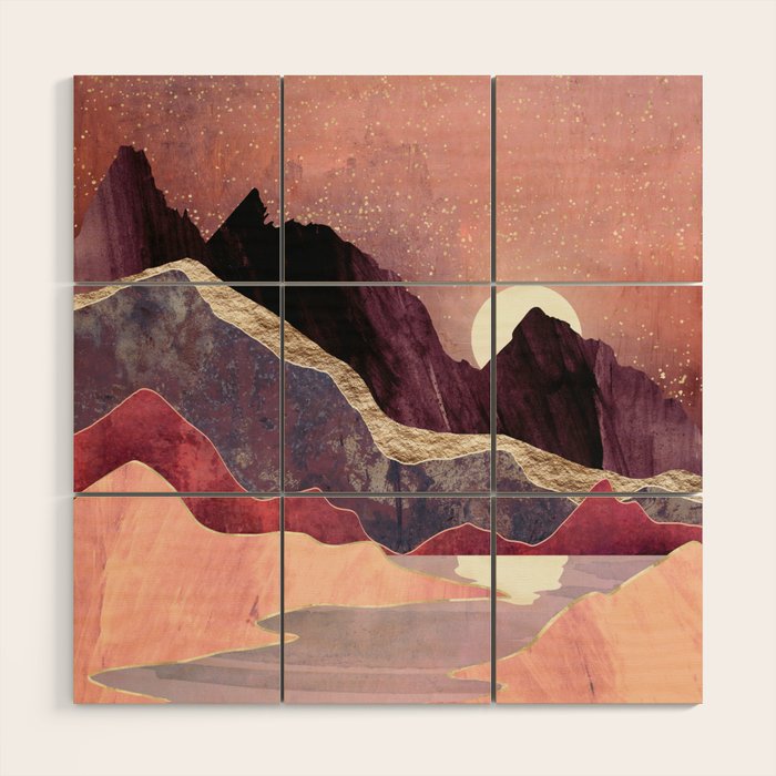 Blush Vista Wood Wall Art Gallery Image 1