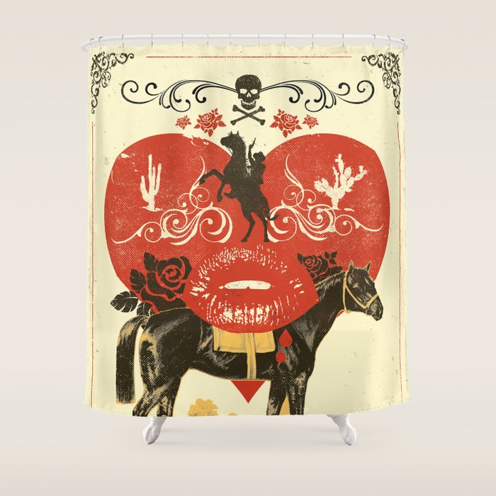 GOTHIC COWBOY Shower Curtain Gallery Image 1